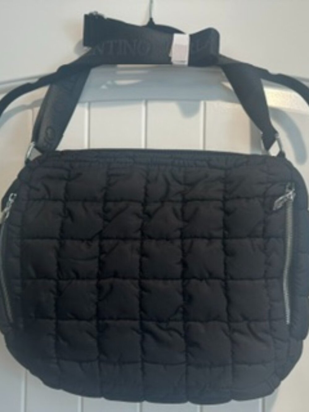 NWT Valentino Orlandi Quilted Crossbody Bag Black